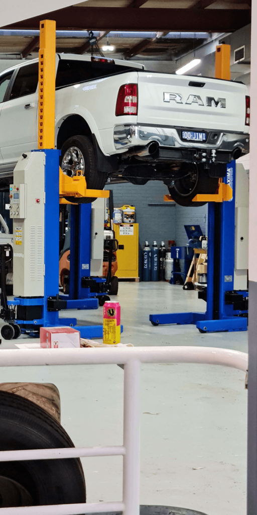 pick up truck for check in Auramotive Mechanical Shop